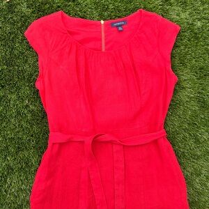 Lands End red linen dress size 8P
